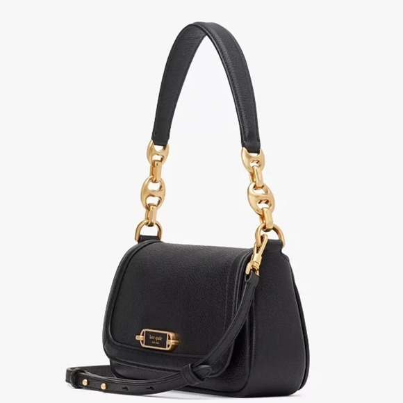 Kate Spade ♠️ Gramercy Small Flap Shoulder Bag - Black​​​ - Picture 3 of 5